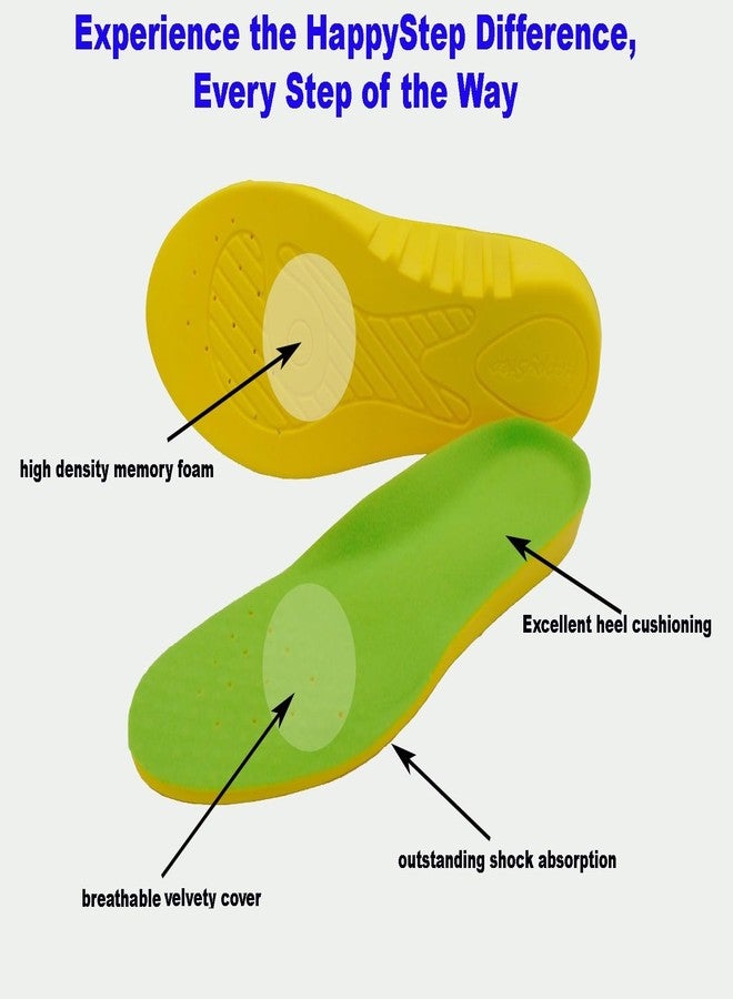 Happystep 1 Pair Wide Fit Insoles Plantar Fasciitis Orthotics PU Memory Foam Comfort Shoe Inserts for Men and Women, Cushioned Arch Support, Shock Absorption and Foot Pain Relief (US Men Size 13-15) - Image 3